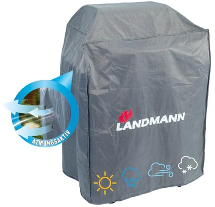 Landmann Grillabdeckung | PVC Grillzubehör - Wetterfest | Abdeckhaube für Grills | Grillhaube, Abdeckplane für Outdoor | Wetterschutzhaube für Grill - reißfest | 120x60x100 cm