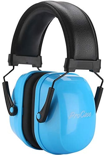 ProCase Gehörschutz Kinder Lärmschutz Schallschutz Kopfhörer Noise Cancelling Ohrenschützer NRR 25dB Verstellbar für 3-12 Babys Kinder Jugend Faltbar Kapselgehörschutz Kleinkind -Blau