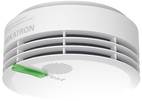 Hekatron Genius Plus – Rauchmelder 10 Jahre Batterie – Testsieger Stiftung Warentest – Made in Germany – inkl. 1x Klebepad – App-unterstützt – Brandmelder – 1 Stück