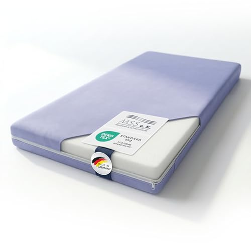 MSS e.K. Roll-Matratze Easy Active 200x90x11 cm H3 Bezug Blau Schaumstoff