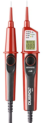 BENNING DUSPOL digital Digitaler True RMS Spannungsprüfer (Prüfart 2-polig, Spannungsmessbereich 1 V - 1000 V AC/ 1200 V DC, Durchgangsprüfung) 50263