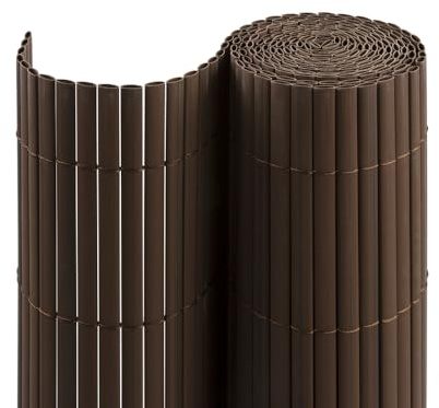 jarolift PVC Sichtschutzmatte Sichtschutzzaun, Balkon Sichtschutz Zaun für Garten Terrasse, Balkonverkleidung Privatsphäre Windschutz Wetterfest UV-beständig ohne Bohren, 160 x 500 cm, Braun