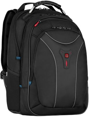 WENGER Carbon Laptop-Rucksack, Notebook bis 17 Zoll, Organizer, 30 l, Damen Herren, Büro Business Uni, Schwarz, 600637