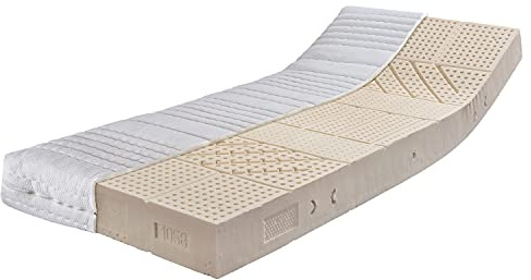 RAVENSBERGER Latexmatratze Komfort-Natura - Härtegrad H2, mittel, RG 75-120 x 200 cm, Höhe 18 cm - 7-Zonen Latexmatratze aus 100% Naturlatex mit Baumwoll-Doppeltuch Bezug