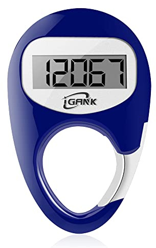 iGANK Simple Walking Pedometer 3D Schrittzähler für Männer Frauen Kinder (Blau)