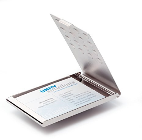 Durable Visitenkartenspender Business Card Box Chrome, 1 Stück, silber, 244023