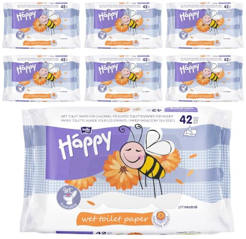 bella baby Happy feuchtes Toilettenpapier Calendula 294 Stück (7x42) Feuchte Toilettentücher Kinder