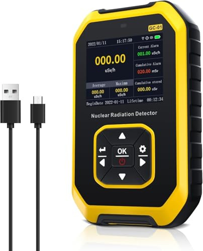 Geigerzähler, Nuklearer Strahlungsdetektor, Strahlungsdosimeter, tragbares wiederaufladbares Beta/Gamma/Röntgenstrahlen mit LCD-Display, 5 umgeschaltete Dosierungseinheiten für Haushalt-AP-GC-01