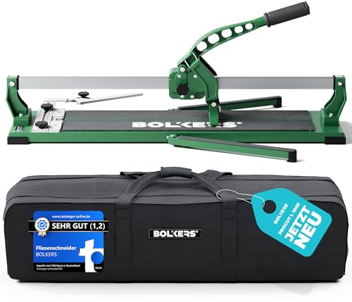 BOLKERS® ProCut L 1000 Fliesenschneider - Fliesenschneider 1000mm Schnittlänge - präzise Schnitte Dank Wolframcarbid-Schneidrad mit Kugellager - Flisenschneidmaschine mit magnetischem Brechstempel