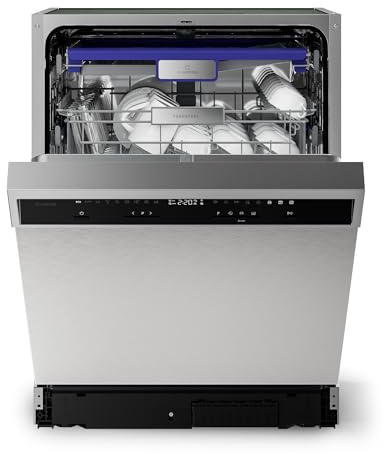 Klarstein Verosteel Geschirrspüler 60cm Unterbau - 14 Plätze, 9 Programme, 42 dB, A Energieklasse, AquaStop, Kindersicherung, Edelstahl, Spülmaschine Unterbau