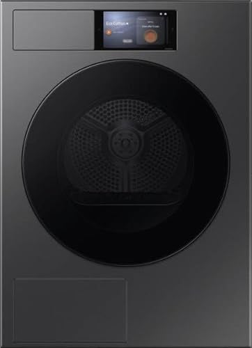 Samsung DV90F09F4SU2 Wärmepumpentrockner DV90F/24, 9 kg, EEK: A, AI Wäschetrockner mit AI Home Touch-Display, WiFi-SmartControl, AI Energy Mode und Dry+, Sprachsteuerung, SuperSpeed, Schwarz - Mate...