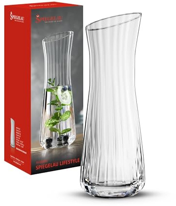Spiegelau Karaffe 1 Liter, LifeStyle, 4450157, Wasserkaraffe aus Kristallglas, Glaskaraffe spülmaschinenfest