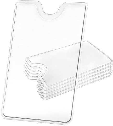 HBERCAI 6er-Set Transparente Kartenhüllen Hartkunststoff | Wasserdicht, staubdicht, faltsicher PVC, für Bankkarten, Ausweise, Debitkarten – 9 × 6 cm