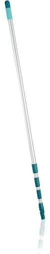 Leifheit Teleskopstiel 400 cm, ausziehbare Teleskopstange von 130 bis 400 cm, Aluminiumstiel mit Click System für diverse Reinigungsgeräte, Stiel für hohe Räume, ideal für schwer erreichbare Stellen