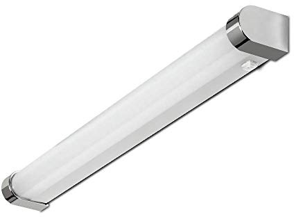 Kwazar Luminaire – Spiegelleuchte Bad – Badezimmer Lampe – Wandleuchte mit Schalter - Badezimmer Lampe über Spiegel, Einfache Montage, Neutralweißes Licht, 15W, 1500lm, IP44 Schutz, 230V, LED, Chrom