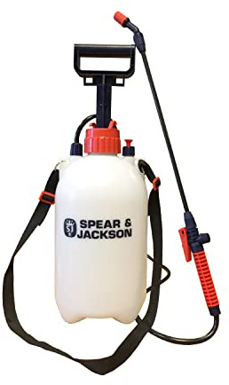 Spear & Jackson 5LPAPS 5 Liter Drucksprüher mit Pumpfunktion, 5 L, verstellbare Düse, 560 mm Sprühlanze, geeignet für Wasser, Unkrautvernichter und Dünger
