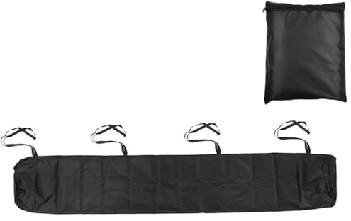 5.5M Markisenabdeckung JDMA 420D Oxford Abdeckung Markise winterschutz Wasserdicht Ersatzstoff für Markise mit Aufbewahrungstasche (Schwarz, 5.5M)
