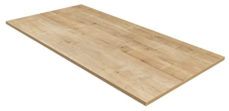 furni24 Tischplatte 140x70cm Schreibtischplatte–Perfekt für höhenverstellbare Schreibtische, Computertisch Gaming-Tisch, Mehrzwecktisch, Esstische und mehr –25mm stabile Tischplatte langlebig, Eiche