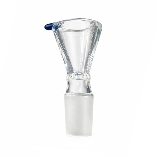 Budawi® 18,8er Glaskopf mit Rollstop – Flutschkopf Bongkopf aus Glas | geriffelt • ca. 6,5 cm • Ersatzkopf für Glasbong