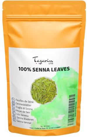250g Ganze Senna-Blätter (Senna Alexandrina) - Entgiftungs-Kräutertee - Starkes Abführmittel - Natürliches Abführmittel - Tazarin Ltd