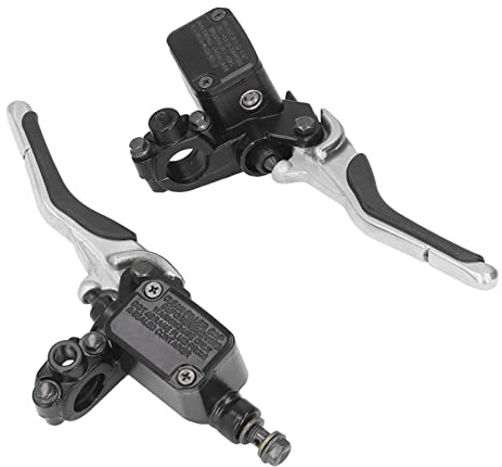 Aramox Bremshebel Bremszylinder, Aluminiumlegierung CNC Paar Motorrad Bremshebel Links Rechts Bremsgriff Hebel mit Ölkanne Lenker Bremszylinder Hebel Ersatz für YQ50 Aerox 1997-2013