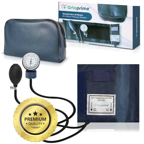OrtoPrime Blutdruckmessgerät manuell Oberarm – Professionelles blutdruckmanschette - manuelles Blutdruck Messgerät mit Oberarmmanschette inklusive Kit für medizinische Fachkräfte