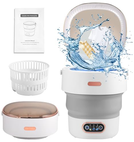 Mini Waschmaschine 13L,Portable Washing Machine Mit Schleuder,Reisewaschmaschine Mit 3 Modi,Mobile Waschmaschine,Campingwaschmaschine Für Unterwäsche Babykleidung