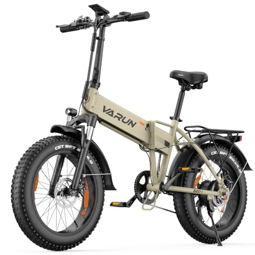 VARUN E Bike 20 Zoll mit 48V 624Wh Akku, bis 120 km Reichweite | 4.0 Fat tire Pedelec, StVZO, E-Bike Herren Damen mit 7-Gang für jedes Gelände, Faltbares Elektrofahrrad S20-1