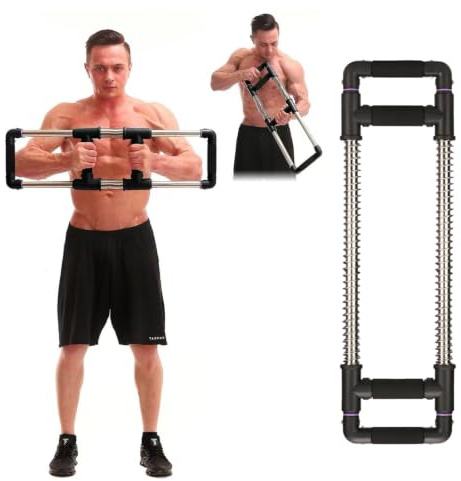 GoFitness Push Down Trainer - Brusttrainer Fitnessgerät für Zuhause | Druckfeder-Trainingsgerät für Muskelaufbau und Krafttraining des Oberkörpers