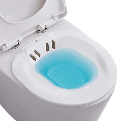 Sitzbad für die Toilette - Bidet Einsatz für Toilette - Tragbares Sitzbadewanne für Hämorrhoidenbehandlung, Wochenbettpflege, Schwangere und ältere Menschen - Vermeiden Kniebeugen (ca. 2,2 Liter)
