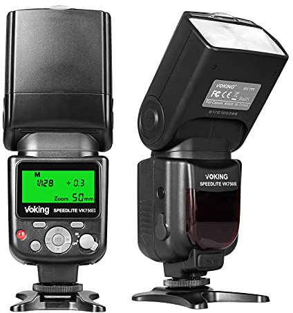 VOKING VK750II TTL Kamera-Speedlite-Blitz Kompatibel mit Canon EOS Kameras 60D 70D 80D 6D 7D und andere DSLR-Kameras