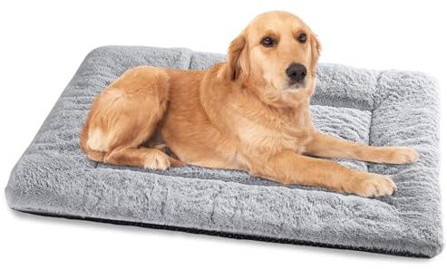 Baodan Hundebett Mittelgroße Hunde Waschbar, 90x60 cm Hundekissen Flauschig mit rutschfeste Unterseite, Hundebetten für Mittelgroße Hunde, Grau