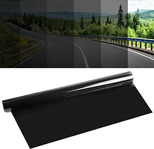 Mioloe Scheibentönungsfolie Auto, 5%/20%/35%/50%/70% VLT Autoscheiben Tönungsfolie Auto Tönung Glas Verdunkelung Aufkleber Sommer UV-Schutz Autozubehör, 50 * 300CM (70% VLT)