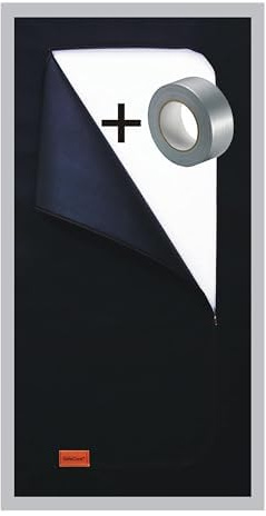 SafeCore Staubschutztür mit Reißverschluss 1x 220x110 cm mitBand – Doppelseitiger Reißverschluss, Premium Polypropylen-Vliesstoff, staubdichte Bauabdeckung für Renovierung, flexible Staubschutzwand