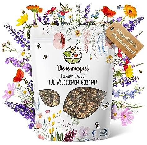 500g Premium Wildblumensamen für eine bunte Blumenwiese - Farbenfrohe & nektarreiche Blumensamen Mischung für Bienen & Schmetterlinge (inkl. GRATIS eBook)