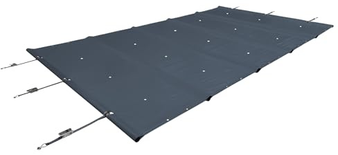 ANKO PLANEN Rechteckige Poolplane Rollschutz 680g/m² - für Sommer & Winter - Poolabdeckung rechteckig - wasserdicht & UV-beständig - anthrazit RAL7016-3,5m x 6,5m