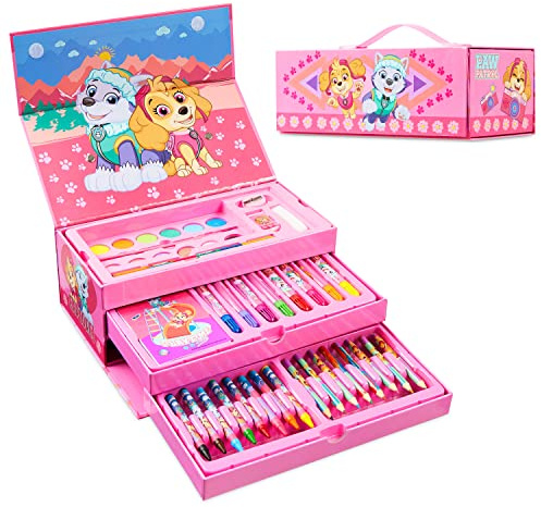 PAW PATROL Malkoffer, Malset für Kinder (Rosa)