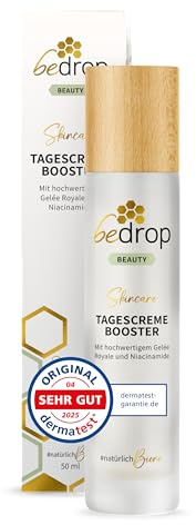 bedrop Tagescreme Booster mit Gelée Royale und Niacinamide hochdosiert - Gesichtscreme in reiner Imker Qualität ohne Zusatzstoffe - 50 ml