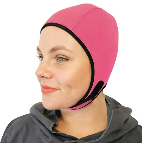 SwimCell Badekappe für Freiwasserschwimmen und Wassersport. Thermische 4mm Neopren Schwimmkappe für Erwachsene. Verstellbar und beidseitig tragbar für Männer und Frauen. Einheitsgröße 55–59 cm.
