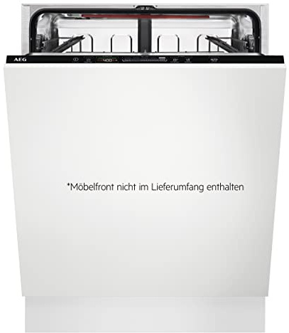 AEG FSB53627P Vollintegrierter-Geschirrspüler / 60cm / AirDry - perfekte Trocknungsergebnisse/D/energiesparend/Besteckkorb/QuickSelect Display/Beladungserkennung/Startzeitvorwahl