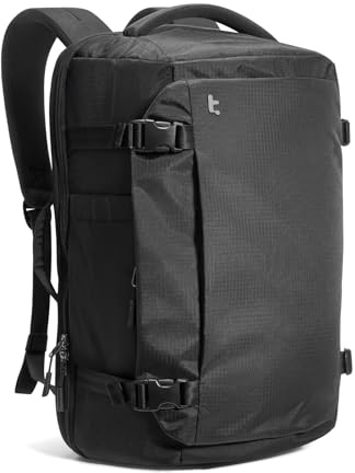 tomtoc 40L Reiserucksack, TSA-freundlicher Handgepäck Rucksack, Wasserdichter Rucksack Handgepäck Flugzeug, Leichter Business Laptop Rucksack Herren Damen für 17,3 Zoll, Großer Weekender-Tagesrucksack