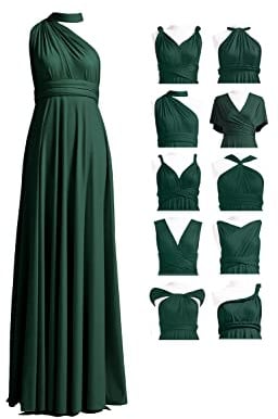 72styles Infinity Brautjungfernkleider,Abendkleid Damen lang,Wickelkleid | Abendkleider elegant für Hochzeit, Multiway Kleid mit Bandeau, Hochzeitsgast, Abschlusskleid, Ballkleid