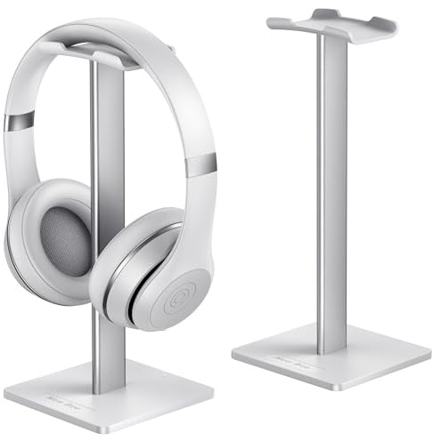 New Bee Headset Halterung, für alle Kopfhörer, Silber | Kopfhörerständer Aluminium universal, Headset Ständer für alle Gaming-Headsets / Desktop-Kopfhörer, Kopfhörer-Display