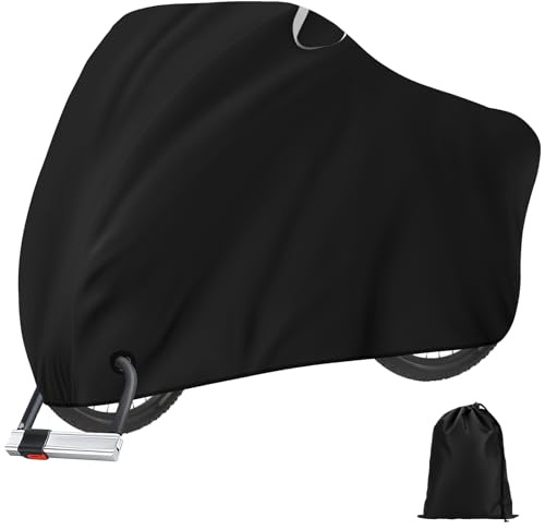 ODSPTER Fahrradabdeckung Wasserdicht - Fahrradgarage 210d Oxford-Gewebe ，Fahrradschutzhülle mit Beutel, Fahrradplane 200×110×90cm fahrradabdeckung für 2 fahrräder