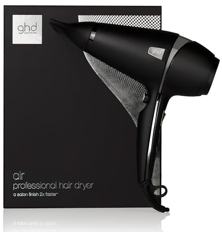 ghd Air Föhn in Schwarz - Leistungsstarker Haartrockner für Salon-Finish, 2x schnelleres Trocknen, reduziert Frizz - Für alle Haartypen