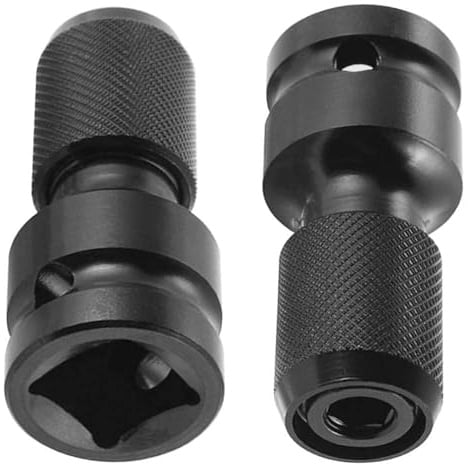 2 Stücke Stecknuss-Adapter 1/2 Vierkantantantrieb auf 1/4 Sechskantschaft | DXLing Sechskantschaft Adapter für Schlagratschenschlüssel Schraubendreher Bit-Halter