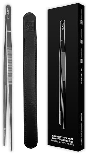 REDSALT® Premium Kochpinzette 30cm lang | INOX 18/10 Edelstahl rostfrei spülmaschinenfest | Profi Koch Zange Pinzette für Lebensmittel Küche Grill Gastro | Gourmetzange Küchenpinzette Grillpinzette