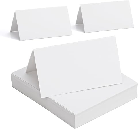 MumdoYAL 50 Stück Tischkarten Hochzeit,Namensschilder Hochzeit,Tischkarten Blanko,Blank Place Cards,Tischkärtchen,Namensschilder Tisch,für Geburtstag,Party,Taufe