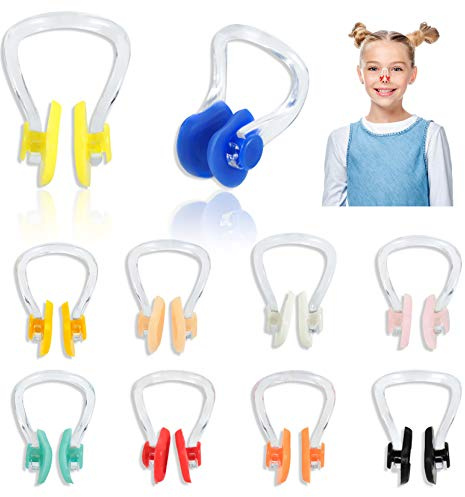 Thursday April Nasenklammer Schwimmen 10 Stücke Nase Clip wasserdichte Nasenklammer für Erwachsene und Kinder Schwimmen Freitaucher und Anfänger