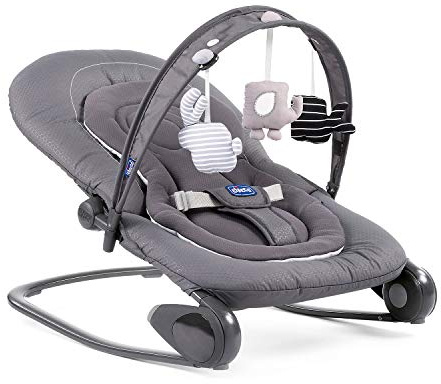 Chicco Hoopla Babywippe, bequeme und animierende Wippe, mit Spielbar und Textilanhängern, 4-fach verstellbar, modular und kompakt, von 0 Monaten bis 18 kg